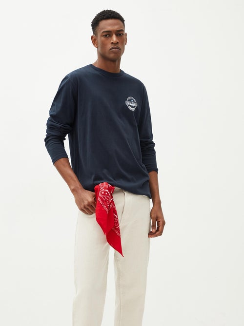 T-shirt imprimé à manches longues - Kiabi