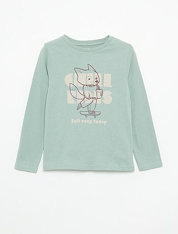 T-shirt imprimé à manches longues