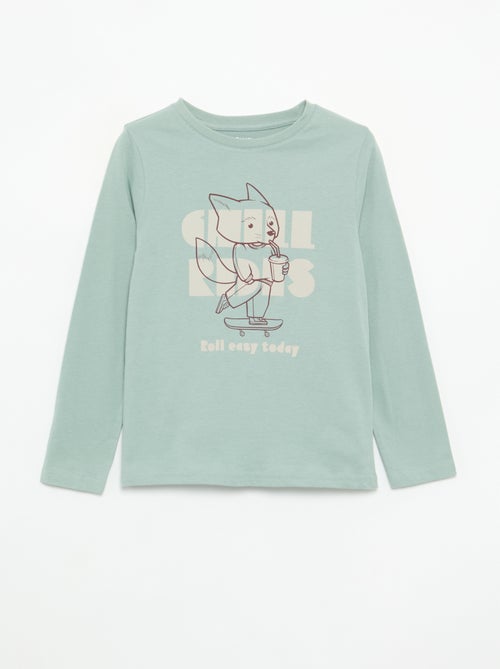 T-shirt imprimé à manches longues - Kiabi T-shirt imprimé à manches longues - Kiabi