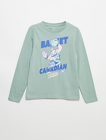 T-shirt imprimé à manches longues