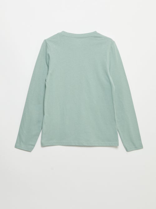 T-shirt imprimé à manches longues - Kiabi