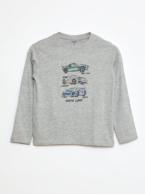 T-shirt imprimé à manches longues - Kiabi