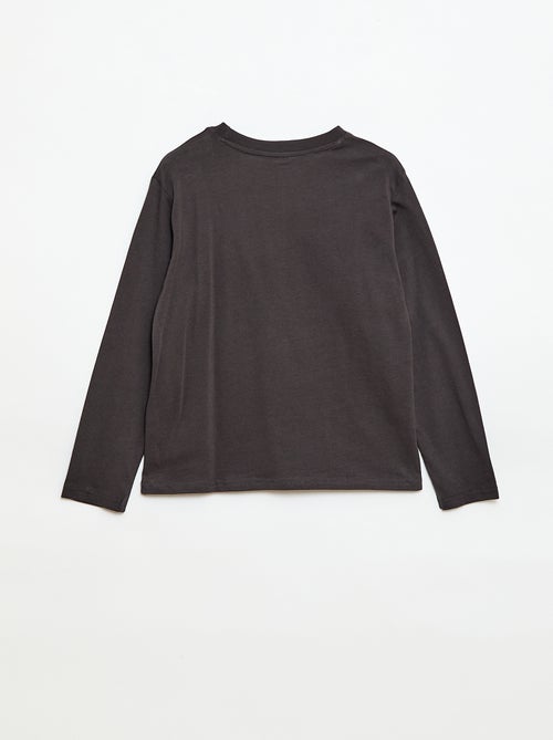 T-shirt imprimé à manches longues - Kiabi