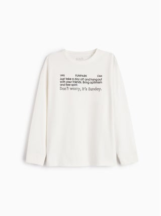 T-shirt imprimé à manches longues MO Fashion