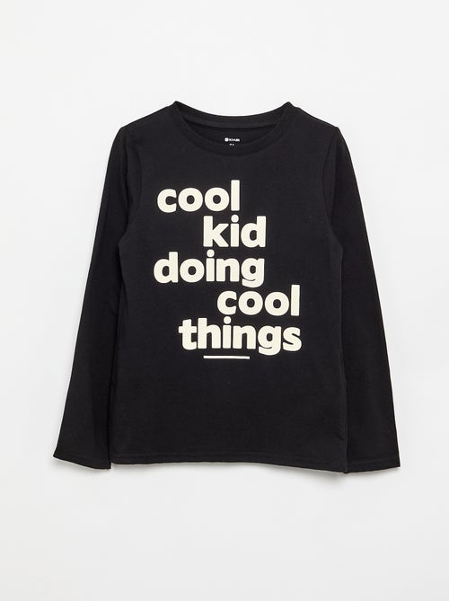 T-shirt imprimé à manches longues - Kiabi