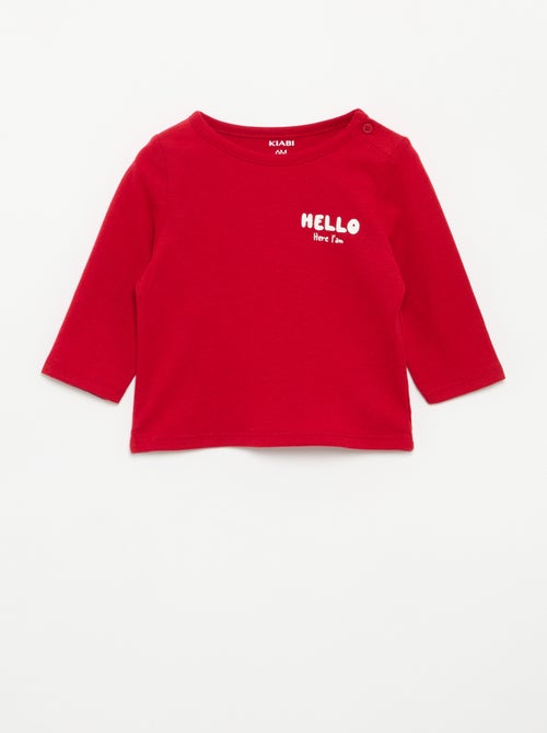 T-shirt imprimé à manches longues - Kiabi