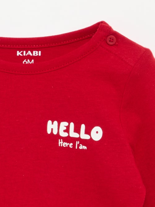 T-shirt imprimé à manches longues - Kiabi