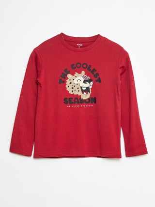 T-shirt imprimé à manches longues
