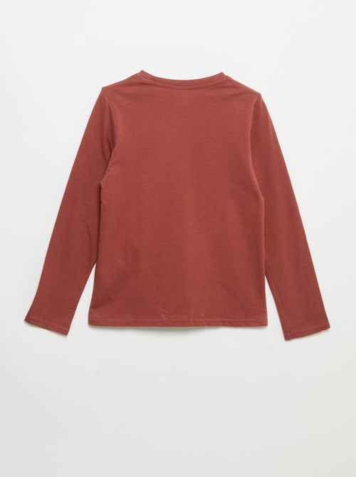 T-shirt imprimé à manches longues - Kiabi