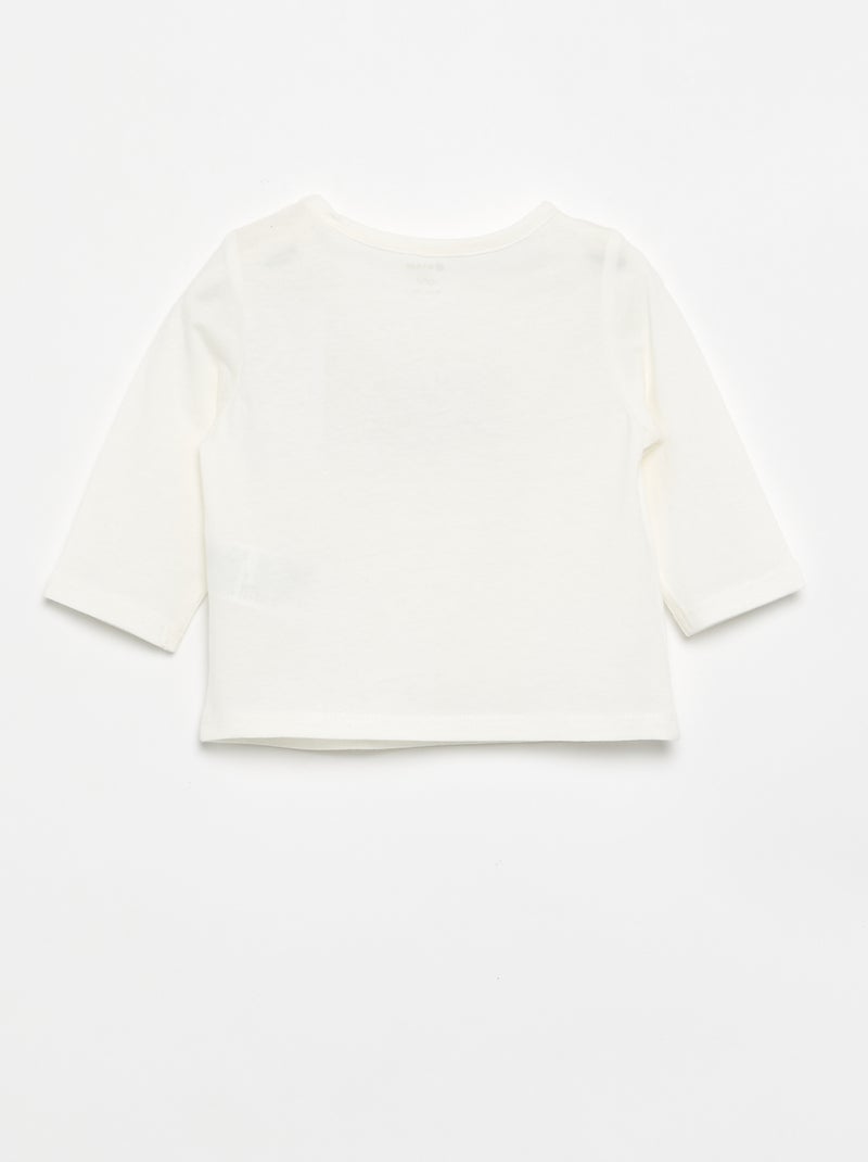 T-shirt imprimé à manches longues Vert - Kiabi