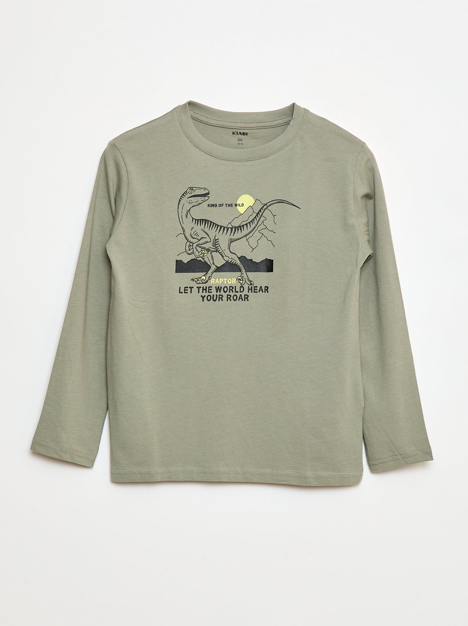 T-shirt Manches Longues Enfant Fille Garçon - Coton Doux Coupe Large - Imprimé Uni - Maternelle Loisirs - 8