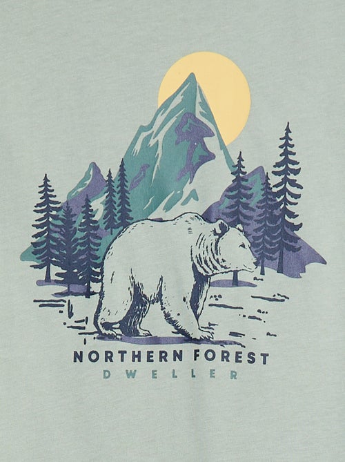 T-shirt imprimé à manches longues - Kiabi