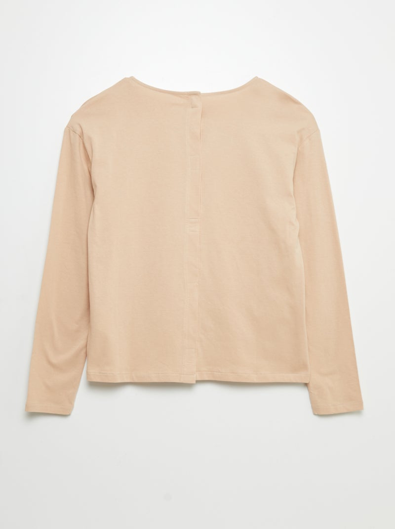 T-shirt imprimé à message - So Easy Beige - Kiabi