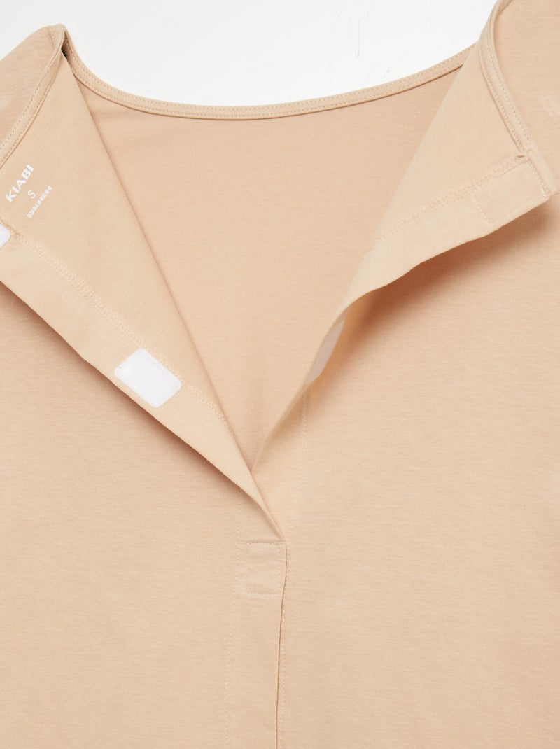 T-shirt imprimé à message - So Easy Beige - Kiabi