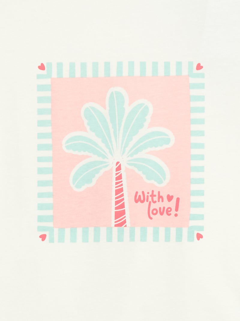 T-shirt imprimé à message Blanc - Kiabi