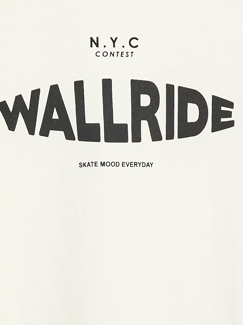 T-shirt imprimé à message Blanc - Kiabi