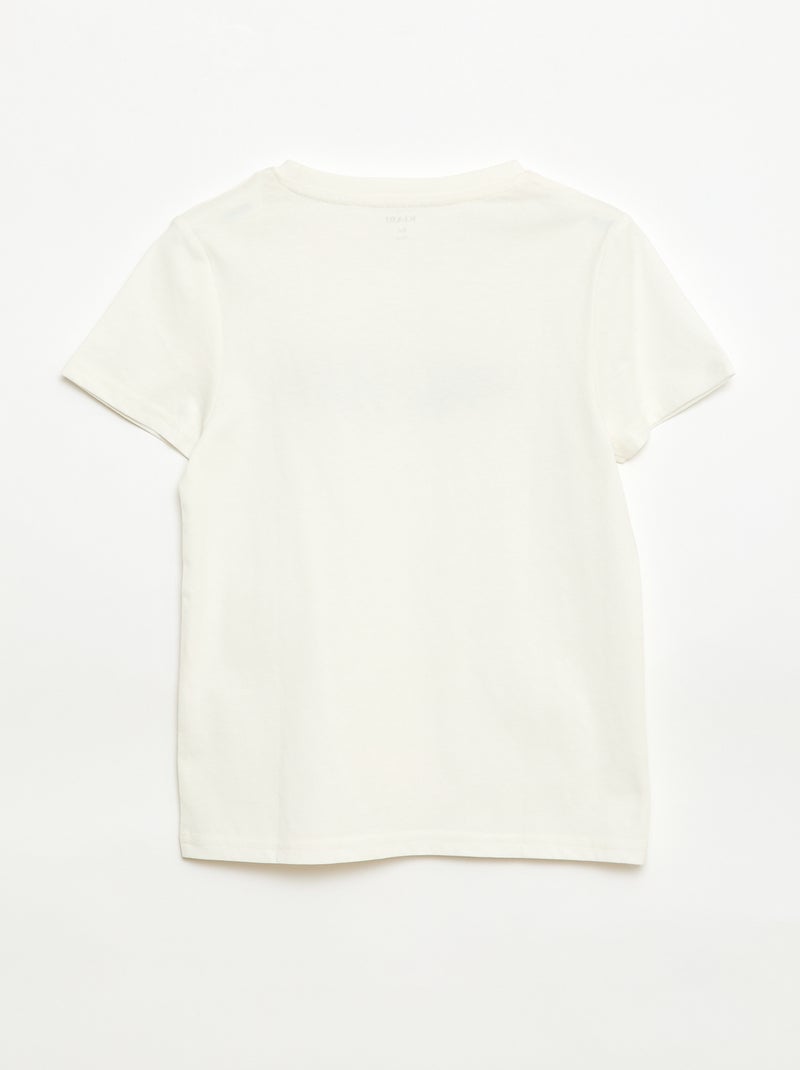 T-shirt imprimé à message Blanc - Kiabi