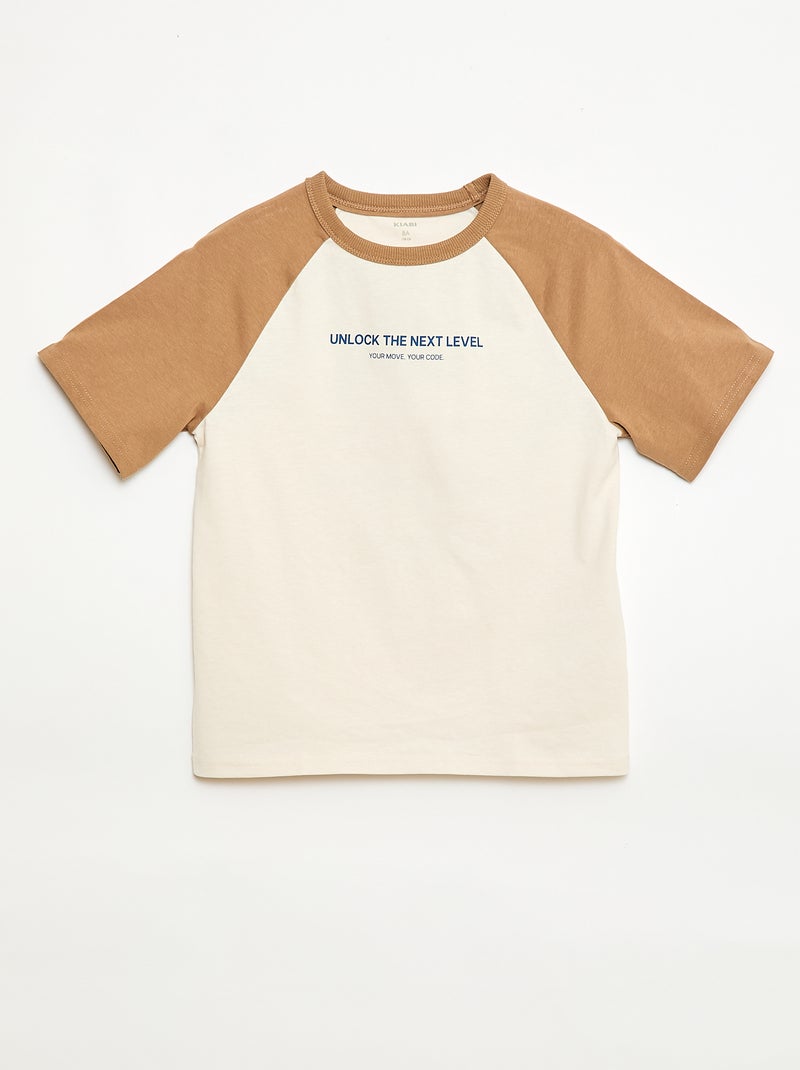 T-shirt imprimé à message Blanc - Kiabi