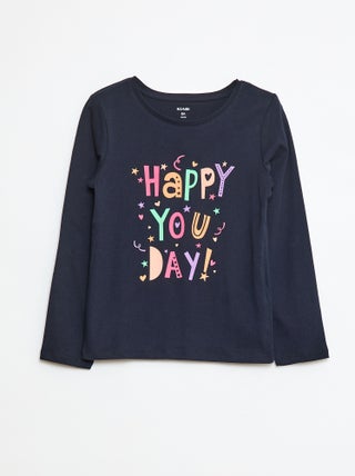T-shirt imprimé à message