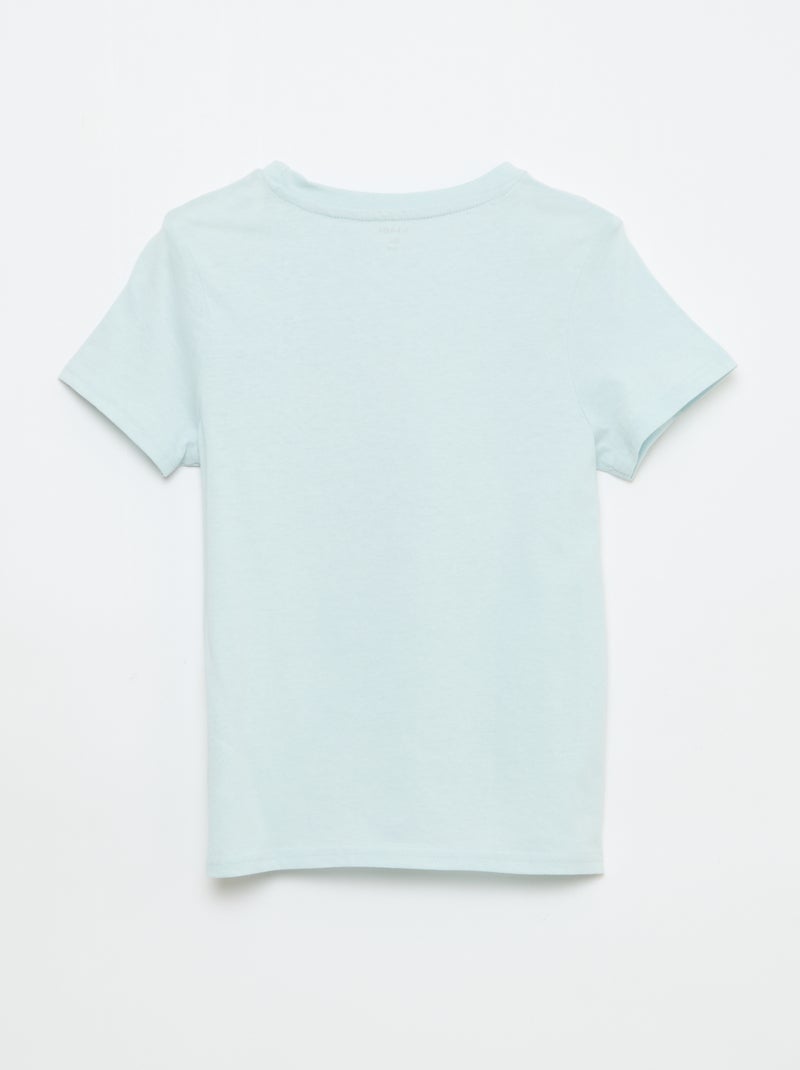 T-shirt imprimé à message Bleu - Kiabi