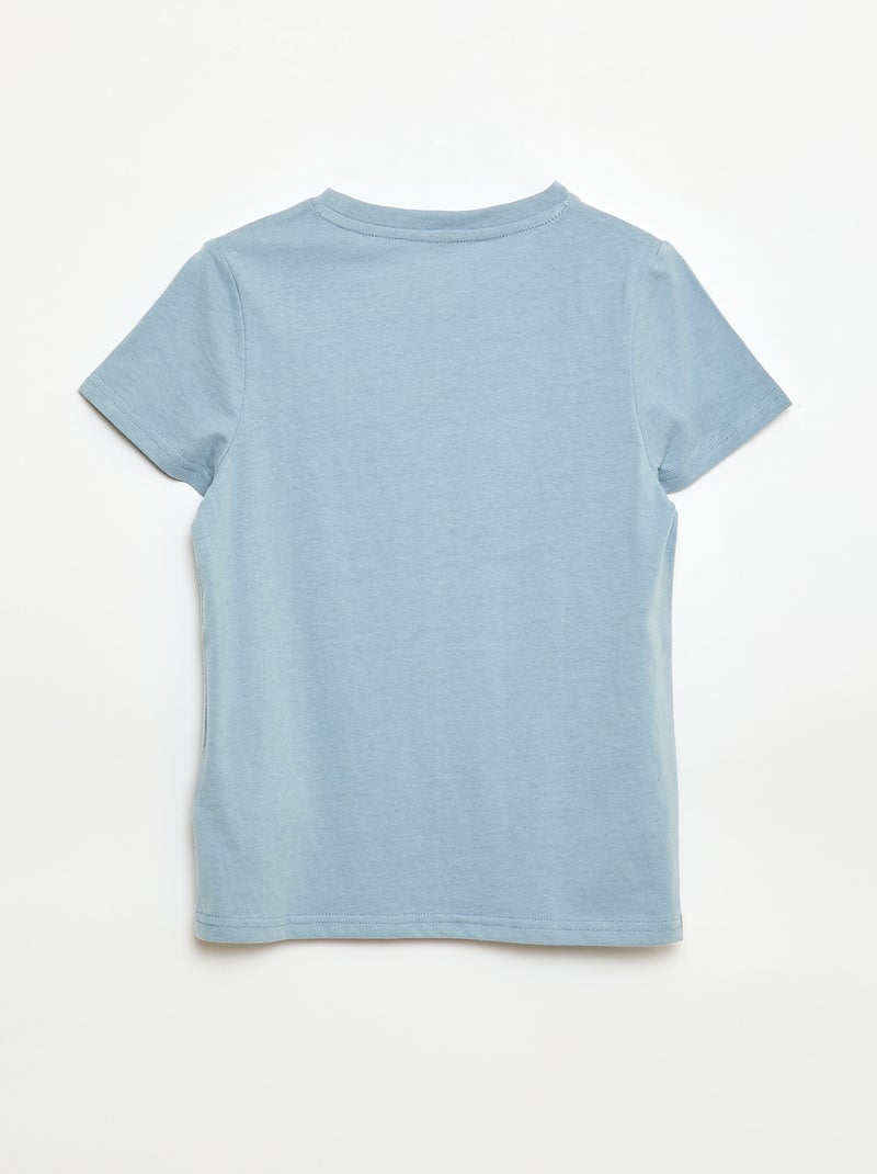 T-shirt imprimé à message Bleu - Kiabi