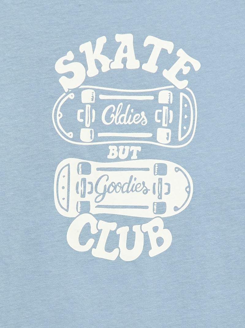 T-shirt imprimé à message Bleu - Kiabi