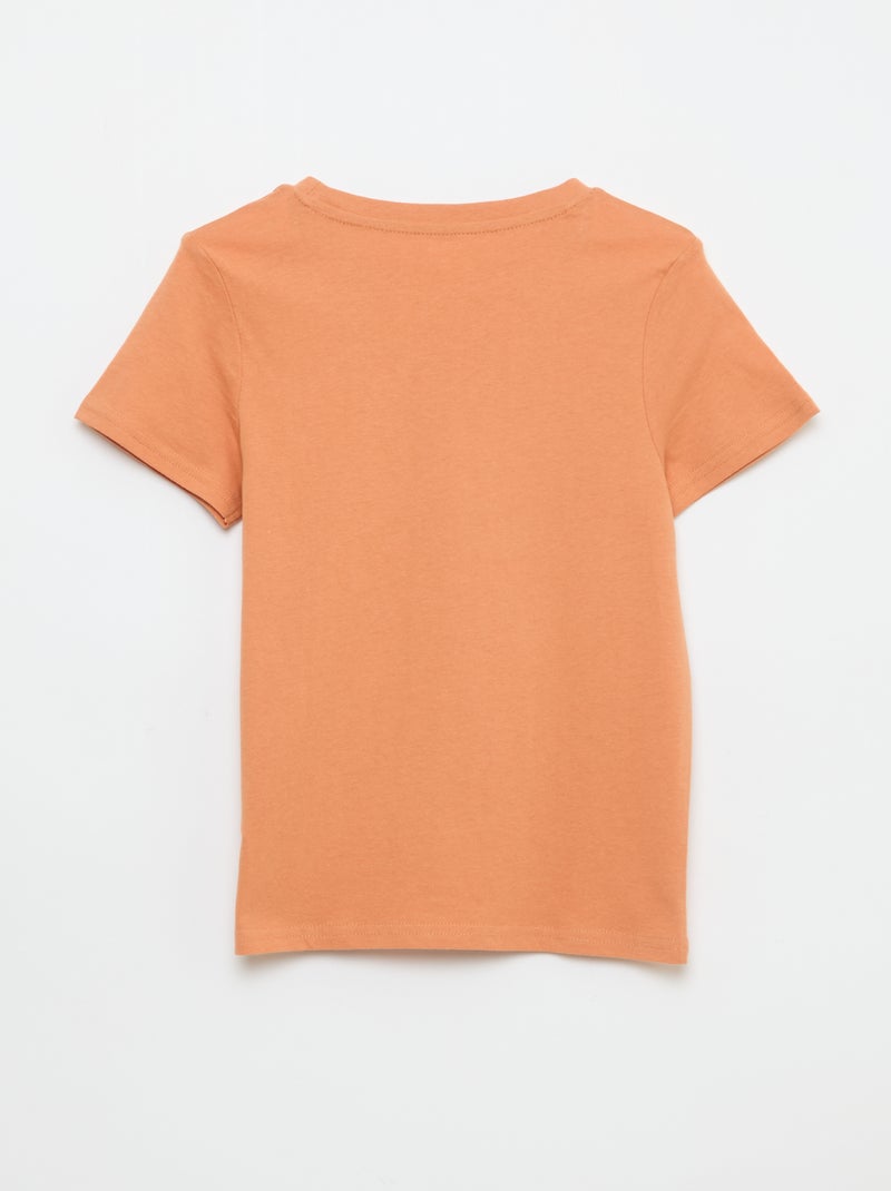 T-shirt imprimé à message Marron - Kiabi