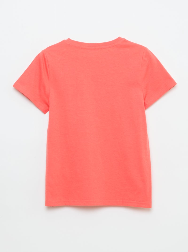 T-shirt imprimé à message Orange - Kiabi