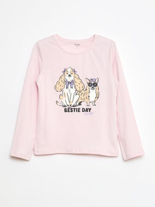 T-shirt imprimé à message