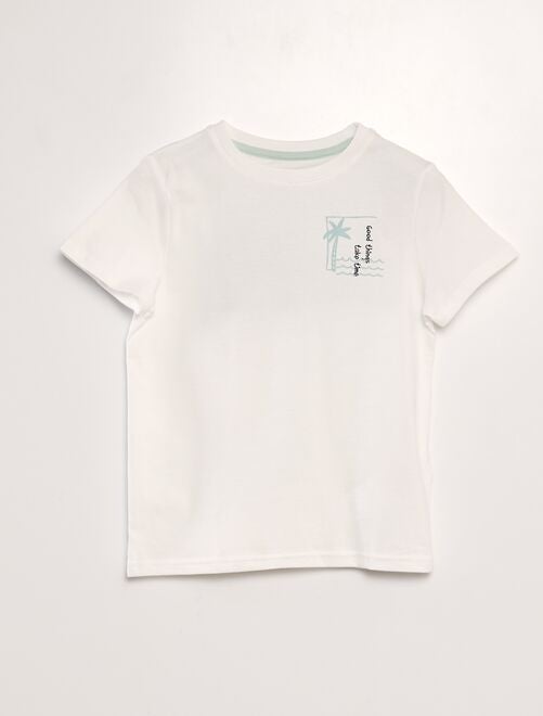 T-shirt imprimé à messages - Kiabi