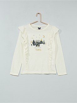 T-shirt imprimé à volants - Kiabi