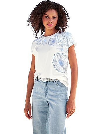 T-shirt Imprimé Accents Brillants - Taille Standard - helline