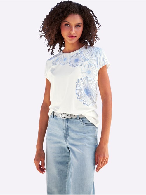 T-shirt Imprimé Accents Brillants - Taille Standard - helline - Kiabi