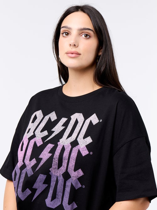 T-shirt imprimé 'AC/DC' à manches courtes - Kiabi