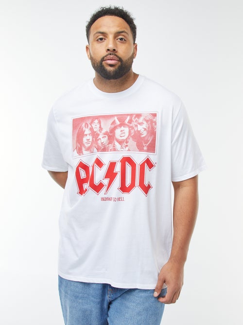 T-shirt imprimé 'AC/DC' manches courtes - Kiabi
