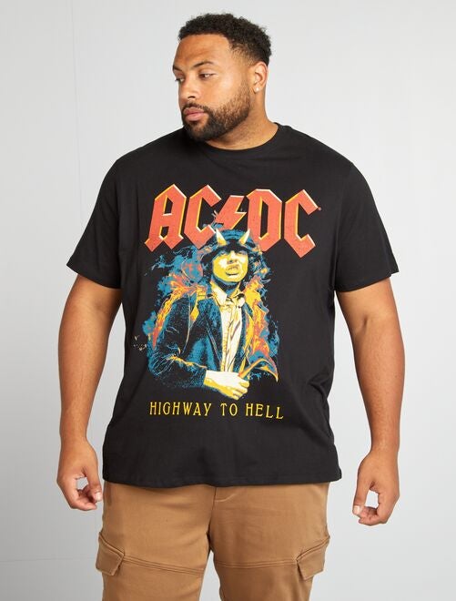 T-shirt imprimé AC/DC manches courtes - Kiabi