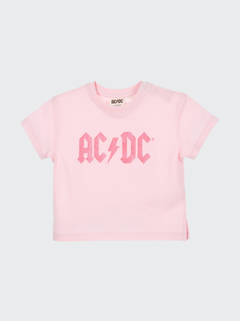 T-shirt imprimé 'ACDC' ROSE - Kiabi