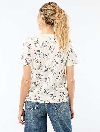 T-shirt imprimé 'Agathe Sorlet x Kiabi' - Saint-Valentin