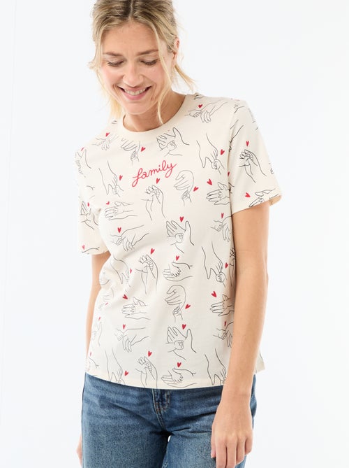 T-shirt imprimé  'Agathe Sorlet x Kiabi' - Saint-Valentin - Kiabi