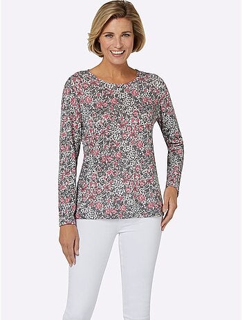 T-shirt Imprimé Agréable Et Chaud - Taille Standard - Moda Vilona