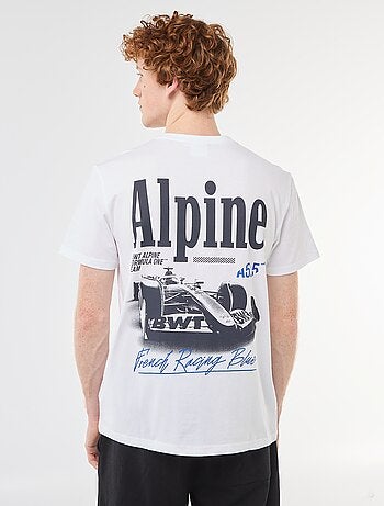 T-shirt imprimé 'alpine' en coton uni