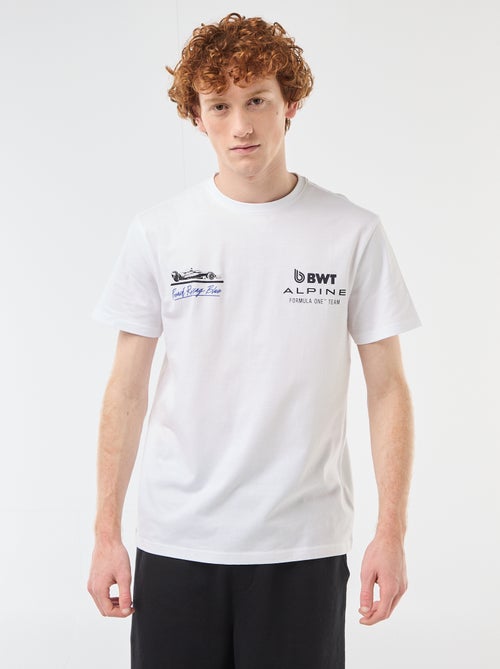 T-shirt imprimé 'alpine' en coton uni - Kiabi