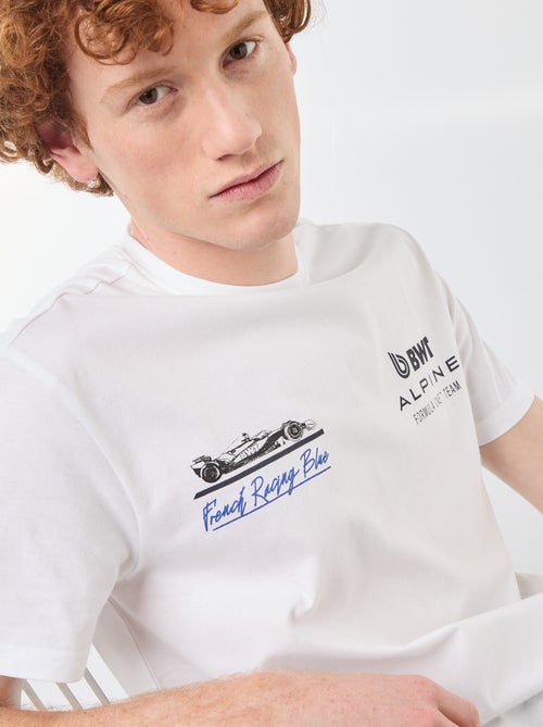 T-shirt imprimé 'alpine' en coton uni - Kiabi