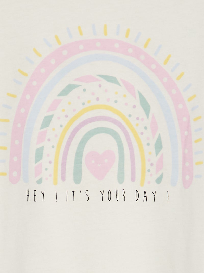 T-shirt imprimé anniversaire Blanc - Kiabi