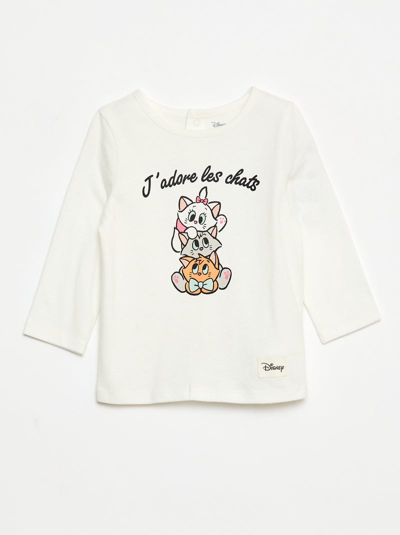 T-shirt imprimé 'Aristochats' 'Disney' Blanc - Kiabi