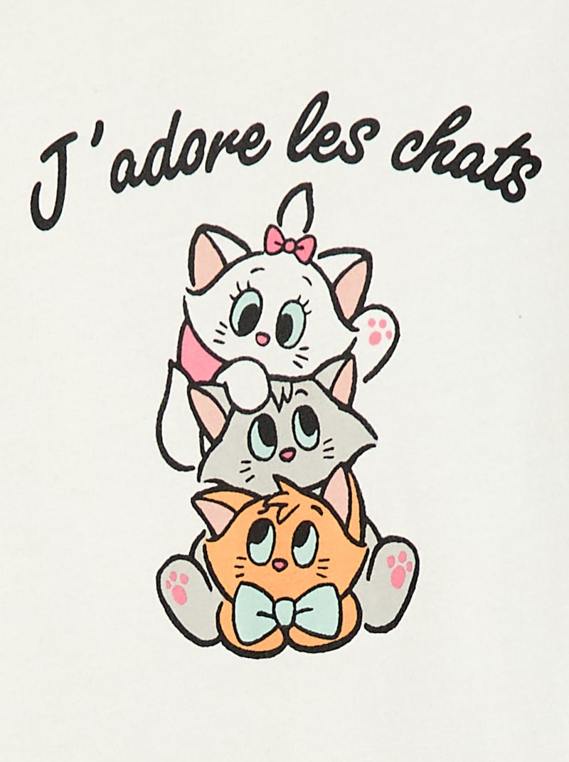 T-shirt imprimé 'Aristochats' 'Disney' Blanc - Kiabi