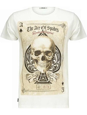 T-shirt imprimé as de pique effet vintage 'deeluxe'