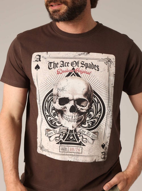 T-shirt imprimé As de pique effet vintage 'Deeluxe' - Kiabi