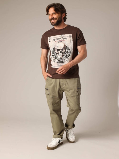 T-shirt imprimé As de pique effet vintage 'Deeluxe' - Kiabi