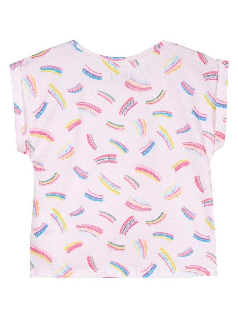 T-shirt Imprimé Avec Noeud Fantaisie Oeko-tex 'miniman' Rose pâle - Kiabi